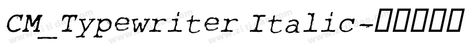 CM_Typewriter Italic字体转换
